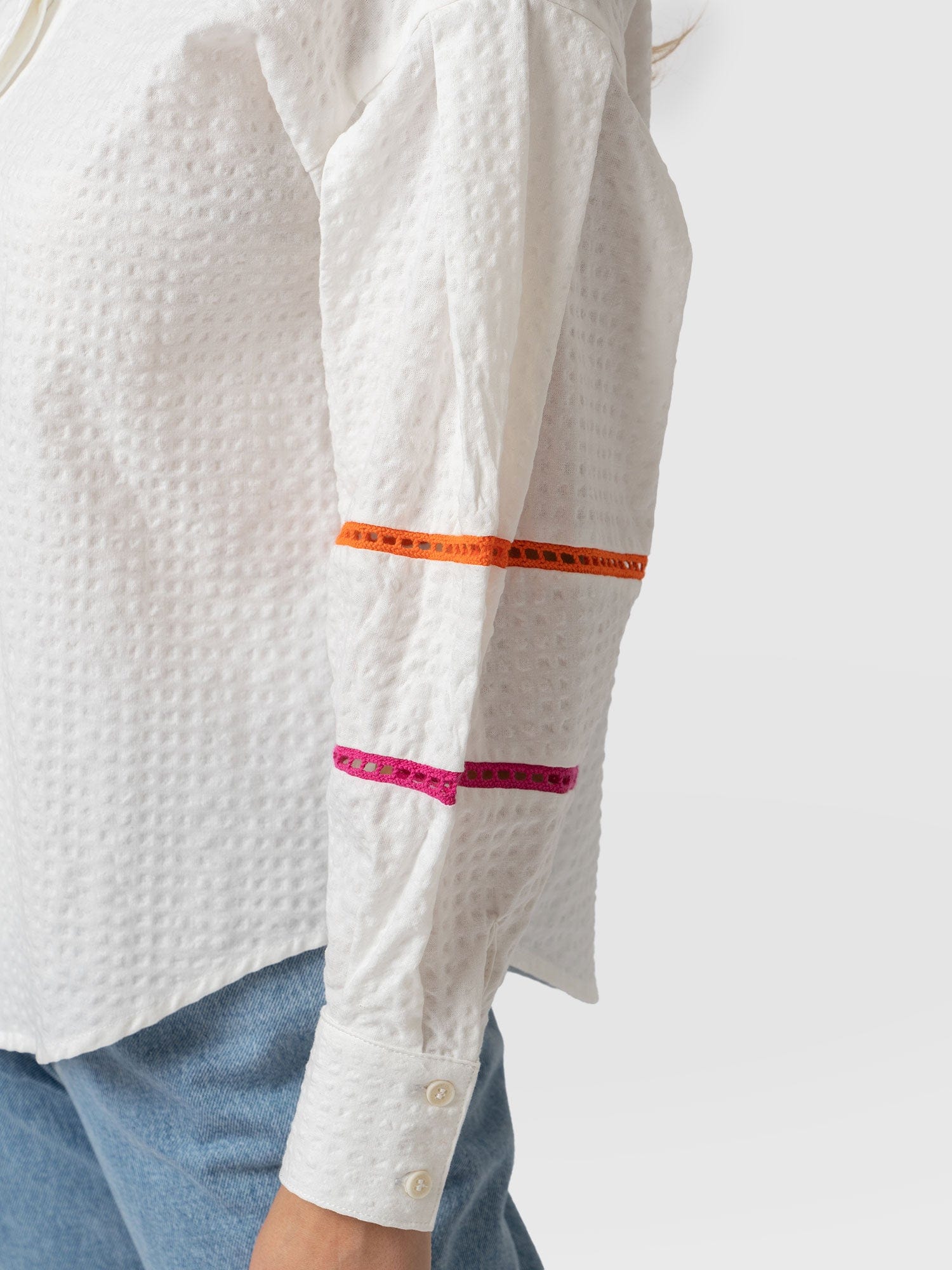 Debbie Puff Sleeve Cream - Women's Shirts | Saint + Sofia® USA